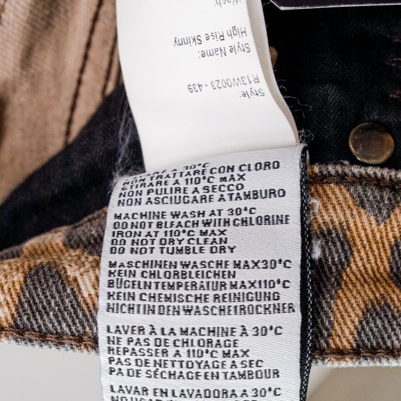 R13 PF/19 Leopard Print High-Rise Skinny Jeans - Picture 14 of 14